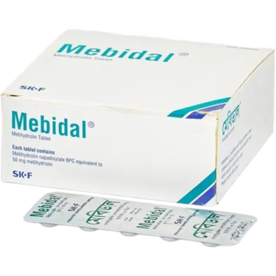 Mebidal 50 mg Tablet 10's Strip image