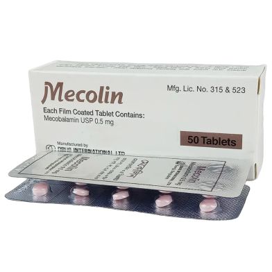 Mecolin 500 mcg Tablet 10's Strip image