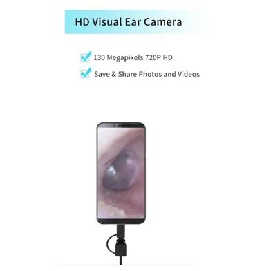 Medical In Ear Cleaning Endoscope Spoon Mini Camera Ear Picker Ear Wax Removal Visual Ear Mouth Nose Otoscope image