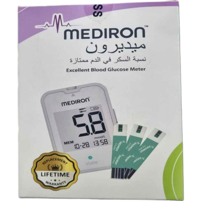 Mediron Blood Glucose Test Strip with 10 pcs strip. image
