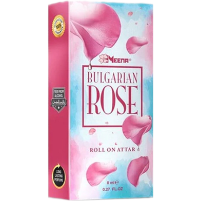 Meena Bulgarian Rose Premium Quality Roll On Attar 8 ML image