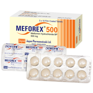 Meforex 500 mg Tablet 10'S Strip image