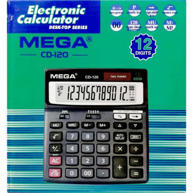 Mega Electronic Calculator 12 Digit image