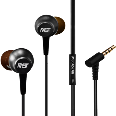 Megastar M8 Wired Headphone - Black image