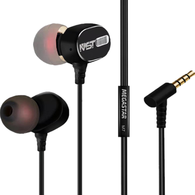 Megastar Wired Headphone-Black image
