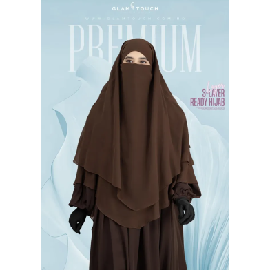 Glam Touch Meher 3 Layer Ready Hijab | image