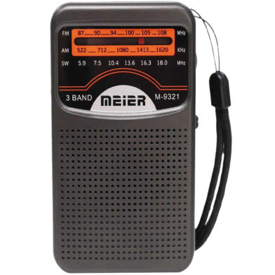 Meier M-9321 FM/AM/SW 3 Bands Rechargeable Radio With Antenna image
