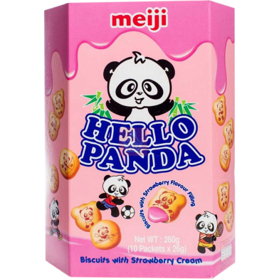 Meiji Hello Panda Strawberry - 260 gm image