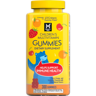 Member's Mark Children's Multivitamin Gummies Assorted Fruit Flavor 300 Count - 193968344245 image