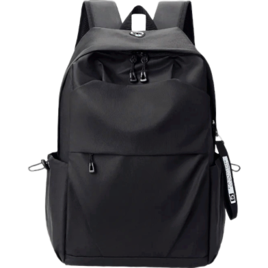 Men'S Waterproof Trendy Nylon Commuting Backpack Black image