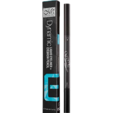 Menow Dynamic Liquid Eyeliner plus Eyebrow Pencil Black image