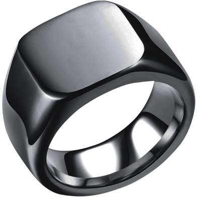 Men's Black Rock Punk Rings image