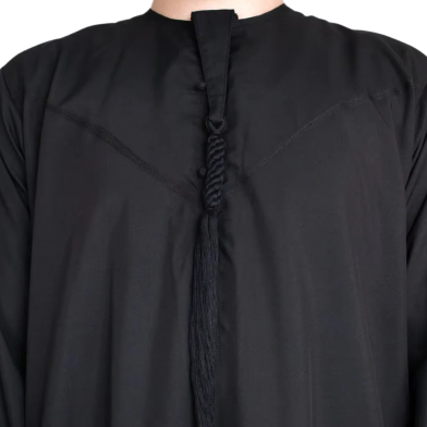 Men’s Luxury Emirati Kandura Thobe – Black image