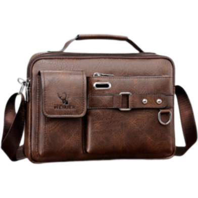 Men’s Pu Leather Shoulder Bag (Chocolate color) image