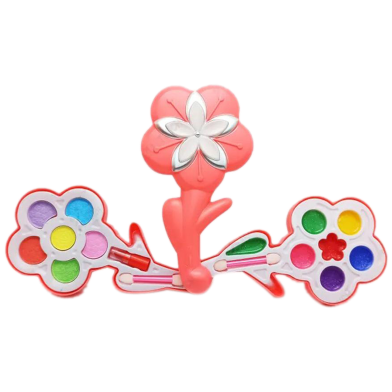 Mermaid Make-Up Set Pretend Play Useable Make Up Toys For Girls (makeupbox_flower_ylq037) image