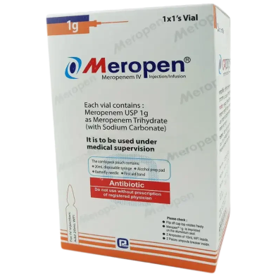 Meropen 1gm Per Vial IV Injection image