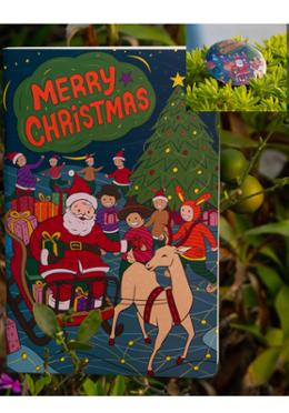 Merry Christmas Notebook with Badge image