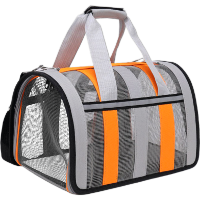 Mesh Window With Side Pocket For Pad Breathable Portable Pet Carrier Pet Travel Carrier Bag Any Colour 1Pcs image