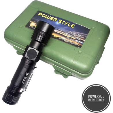 Metal Body High Power Rechargeable 3 Modes Zoomable Outdoor Riding Torch Light With Box image