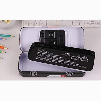 Metal Car Shaped Pencil Box case with Wheels And Movable car Seats Pencil tin Box Slide 4