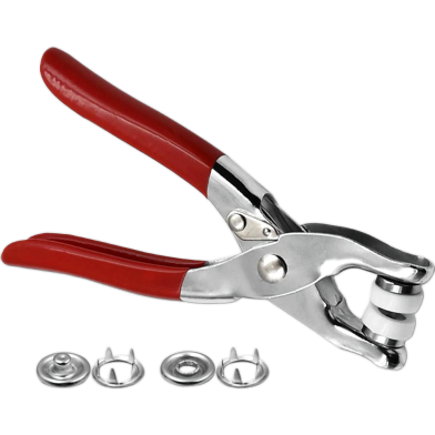 Metal Hand Press Snap Button Pliers Kit With 100 Buttons image