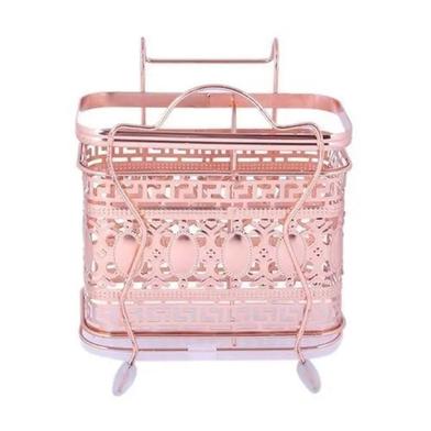 Metal Spoon Holder - Golden image