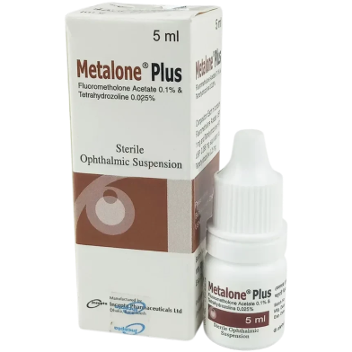 Metalone Plus 0.1 Percent, 0.025 Percent Ophthalmic Solution 5 ml Drop image
