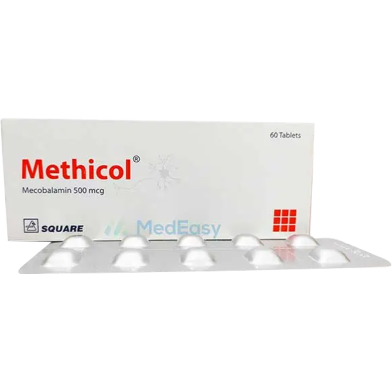Methicol 500 mcg Tablet 10's Strip image