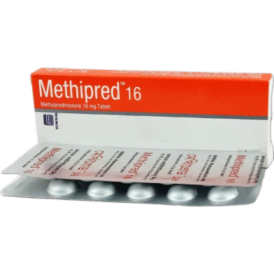 Methipred 16 mg Tablet 10's Strip image