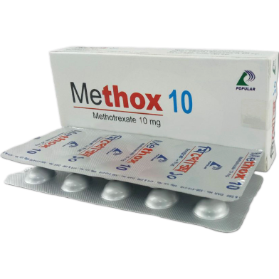 Methox 10 mg Tablet 10's strip image
