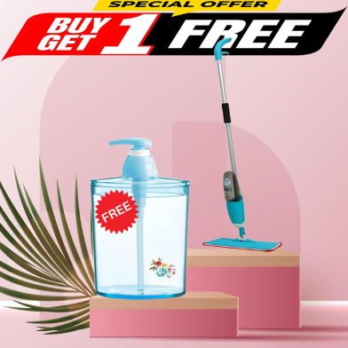 Microfiber 360 Rotating Healthy Spray Mop (Buy 1 Get 1 Refillable Press Pump Dispenser Bottle FREE) image