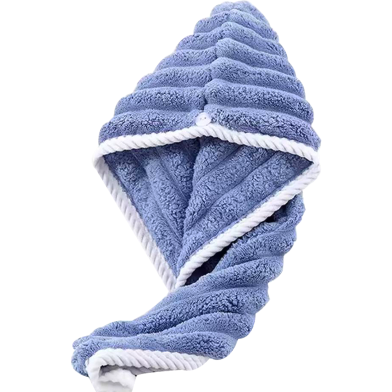 Microfiber Quick-dry Hair Towel Cap with Button Super Absorption Bath Hat Fast Drying Hair Drying Wrap Hat Towel for Women image