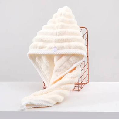 Microfiber Quick-dry Hair Towel Cap with Button Super Absorption Bath Hat Fast Drying Hair Drying Wrap Hat Towel for Women Slide 5