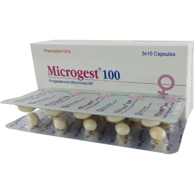 Microgest 100 mg Capsule 10's Strip image