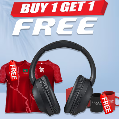 Microlab ANCH10 ANC Bluetooth Headphone Black (Buy 1 Get 1 Couple Mug / Couple Jersey) FREE image