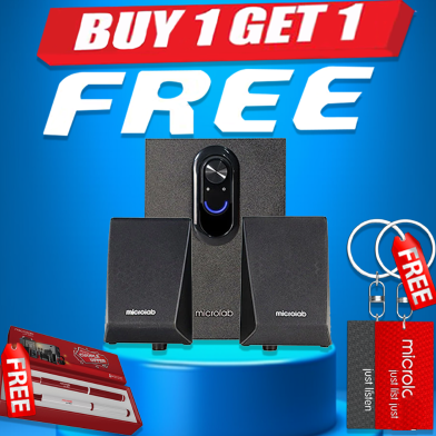 Microlab COOUL118BT 2.1 Multimedia Speaker (Buy 1 Get 1 Couple Pen / Couple Key Ring) FREE image