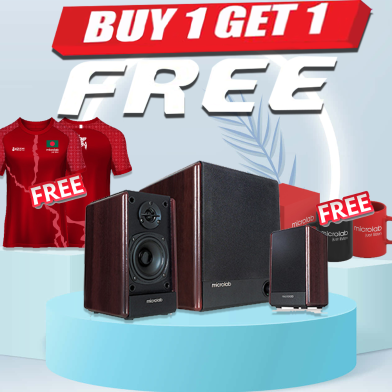Microlab FC330BT 2.1 High Fidelity Multimedia Speaker (Buy 1 Get 1 Couple Mug / Couple Jersey) FREE image