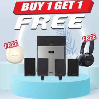 Microlab HTS800 5.1 Home Theater System Black (Buy 1 Get 1 Wisepods 20 / Headphone HB21) FREE image