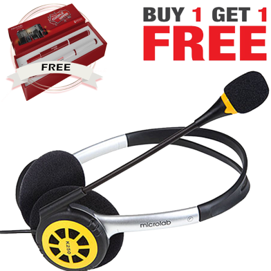 Microlab K250 Supra-aural Headset (Buy 1 Get 1 Couple Pen) FREE image