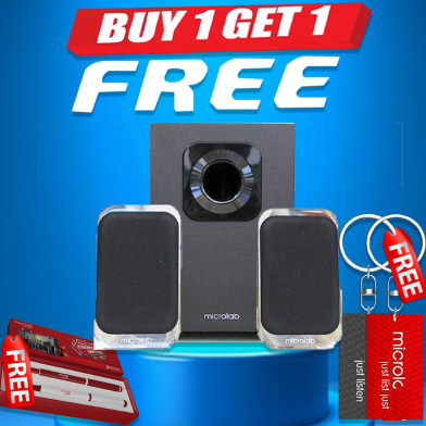 Microlab M113BT 2.1 Multimedia Speaker (Buy 1 Get 1 Couple Pen / Couple Key Ring) FREE image