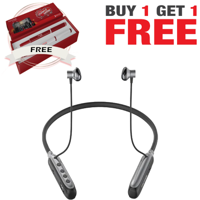 Microlab Neckband-12 Bluetooth Earphone (Buy 1 Get 1 Couple Ring) FREE image