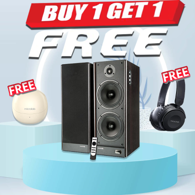 Microlab SOLO 29 HiFi Monitor Speaker (Buy 1 Get 1 Wisepods 20 / Headphone HB21) FREE image