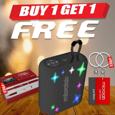 Microlab Twinkle Star 1 Mini Portable Bluetooth Speaker (Buy 1 Get 1 Couple Pen / Couple Key Ring) FREE image