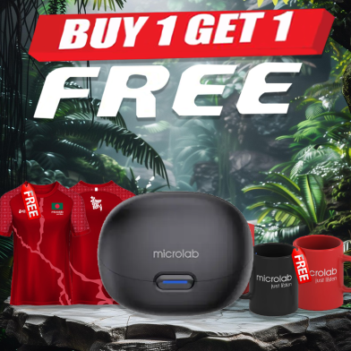 Microlab Wisepods ANC03 TWS ANC Earbuds (Buy 1 Get 1 Couple Mug / Couple Jersey) FREE image