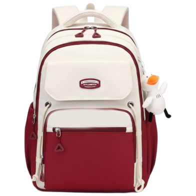 Middle School, High School, And College Students' Schoolbags Stain-resistant Backpacks (Red) image