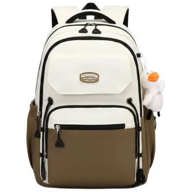Middle School, High School, And College Students' Schoolbags Stain-resistant Backpacks (Brown) image