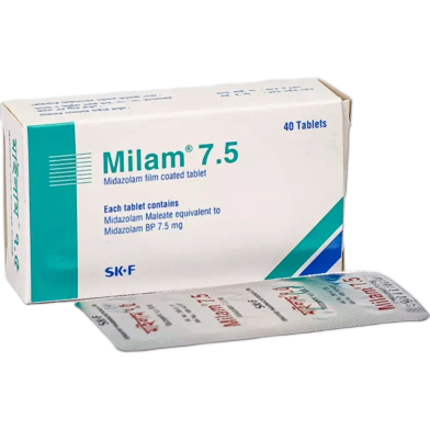 Milam 7.5 mg Tablet 10's Strip image