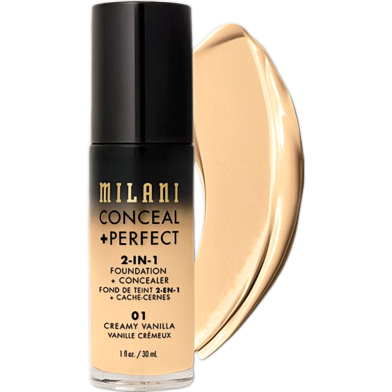 Milani Conceal Plus Perfect 2-in-1 Foundation - 01 Creamy Vanilla image