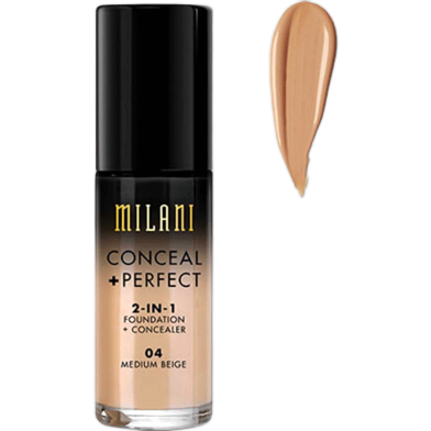 Milani Conceal Plus Perfect 2-in-1 Foundation - 04 Medium Beige image