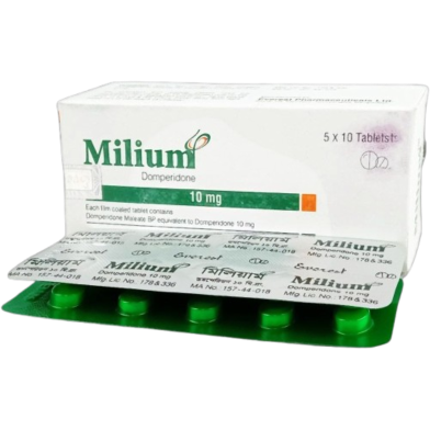 Milium 10 mg Tablet 10's Strip image